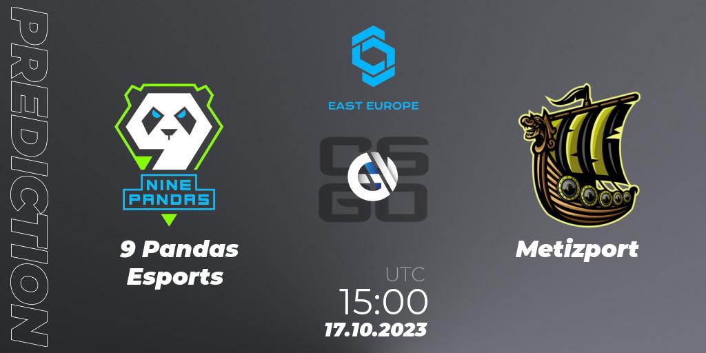 Pronóstico 9 Pandas Esports - Metizport. 17.10.2023 at 16:00, Counter-Strike (CS2), CCT East Europe Series #3