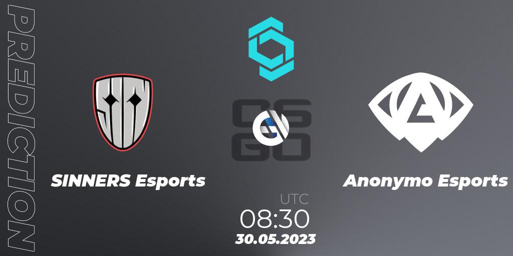 Pronóstico SINNERS Esports - Anonymo Esports. 30.05.23, CS2 (CS:GO), CCT North Europe Series 5