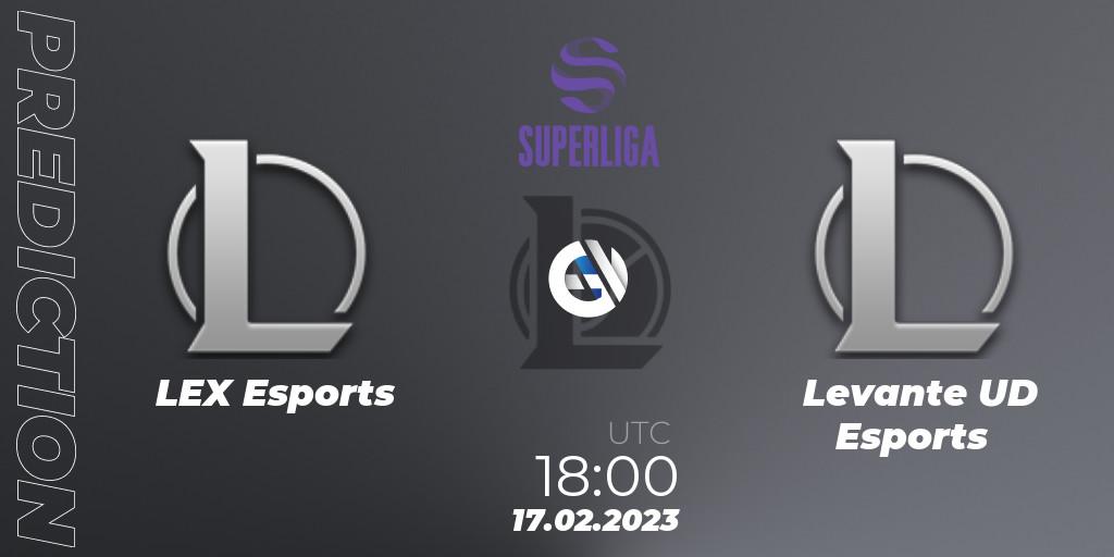 Pronóstico LEX Esports - Levante UD Esports. 17.02.2023 at 18:00, LoL, LVP Superliga 2nd Division Spring 2023 - Group Stage