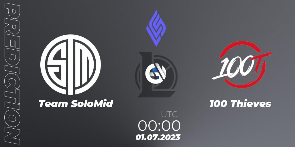 Pronóstico Team SoloMid - 100 Thieves. 01.07.23, LoL, LCS Summer 2023 - Group Stage