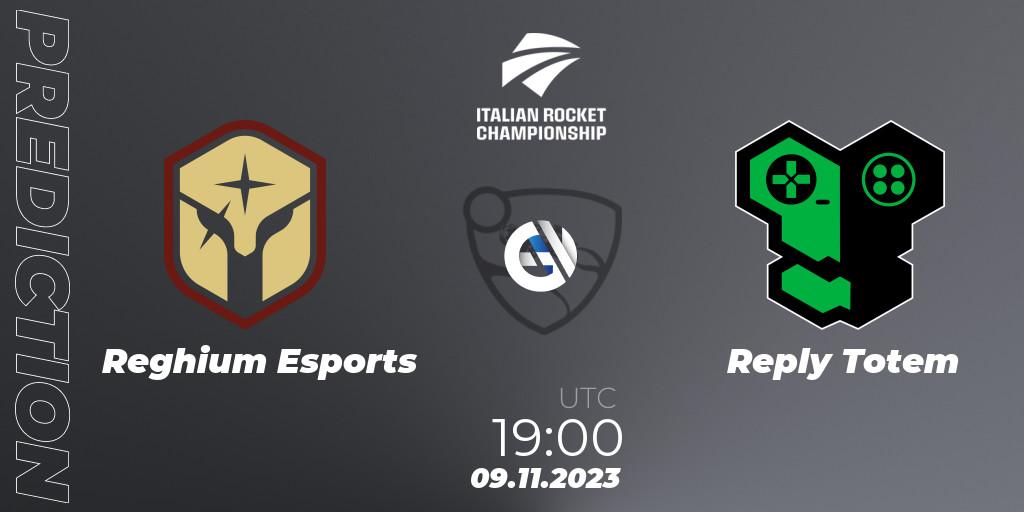 Pronóstico Reghium Esports - Reply Totem. 09.11.2023 at 19:00, Rocket League, Italian Rocket Championship Season 11Serie A Relegation