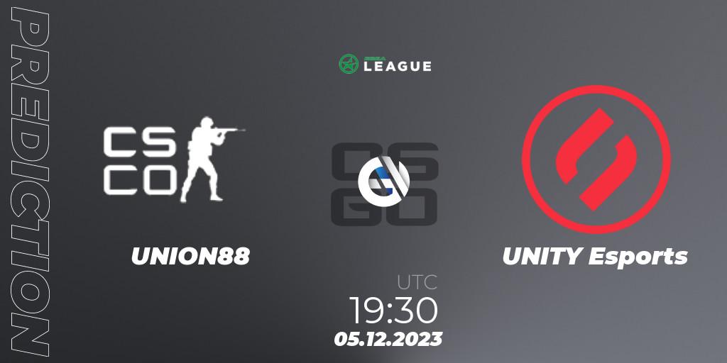 Pronóstico UNION88 - UNITY Esports. 05.12.2023 at 19:30, Counter-Strike (CS2), ESEA Season 47: Main Division - Europe
