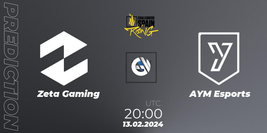 Pronóstico Zeta Gaming - AYM Esports. 13.02.24, VALORANT, VALORANT Challengers 2024 Spain: Rising Split 1