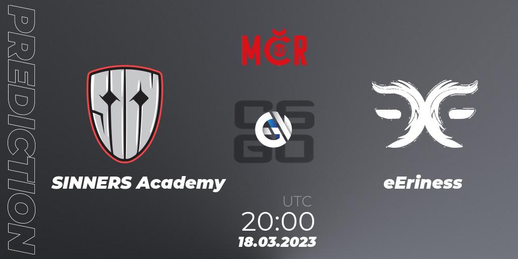 Pronóstico SINNERS Academy - eEriness. 18.03.2023 at 20:00, Counter-Strike (CS2), Tipsport Cup Prague Spring 2023: Closed Qualifier