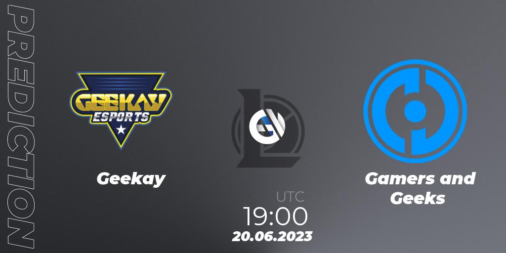 Pronóstico Geekay - Gamers and Geeks. 20.06.2023 at 20:00, LoL, Arabian League Summer 2023 - Group Stage