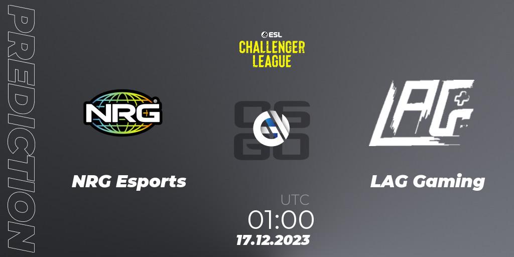 Pronóstico NRG Esports - LAG Gaming. 17.12.2023 at 01:00, Counter-Strike (CS2), ESL Challenger League Season 46 Relegation: North America