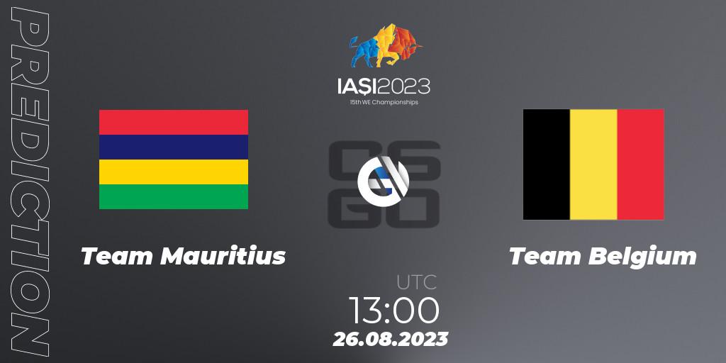 Pronóstico Team Mauritius - Team Belgium. 26.08.2023 at 18:30, Counter-Strike (CS2), IESF World Esports Championship 2023