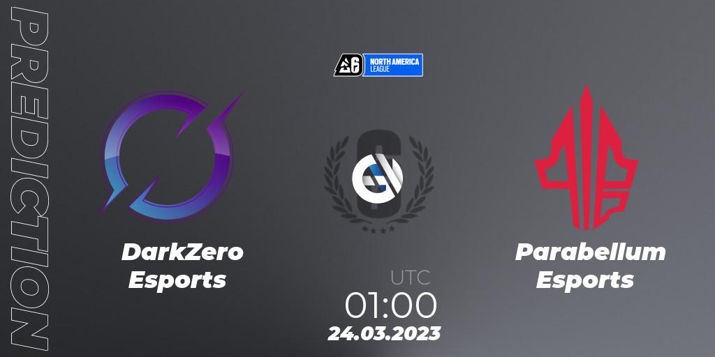 Pronóstico DarkZero Esports - Parabellum Esports. 24.03.23, Rainbow Six, North America League 2023 - Stage 1