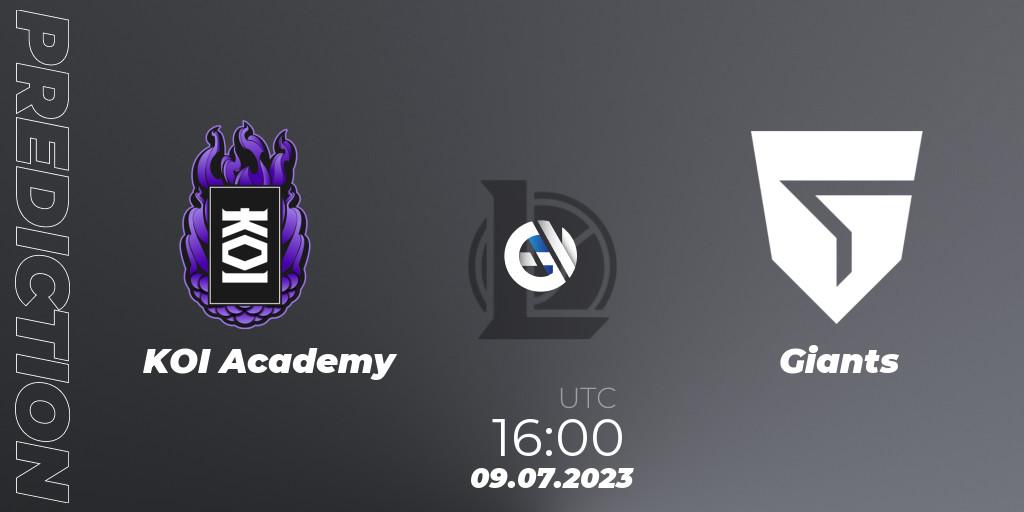 Pronóstico KOI Academy - Giants. 08.06.2023 at 20:00, LoL, Superliga Summer 2023 - Group Stage