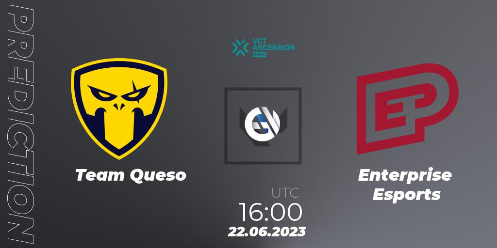 Pronóstico Team Queso - Enterprise Esports. 22.06.23, VALORANT, VALORANT Challengers Ascension 2023: EMEA - Play-In