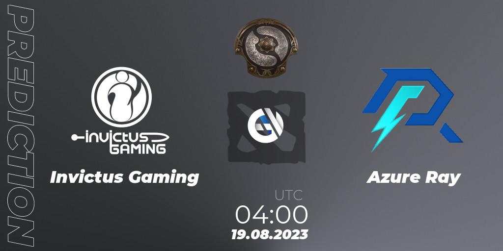 Pronóstico Invictus Gaming - Azure Ray. 19.08.2023 at 04:18, Dota 2, The International 2023 - China Qualifier