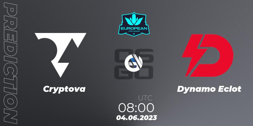 Pronóstico Cryptova - Dynamo Eclot. 04.06.23, CS2 (CS:GO), European Pro League Season 8