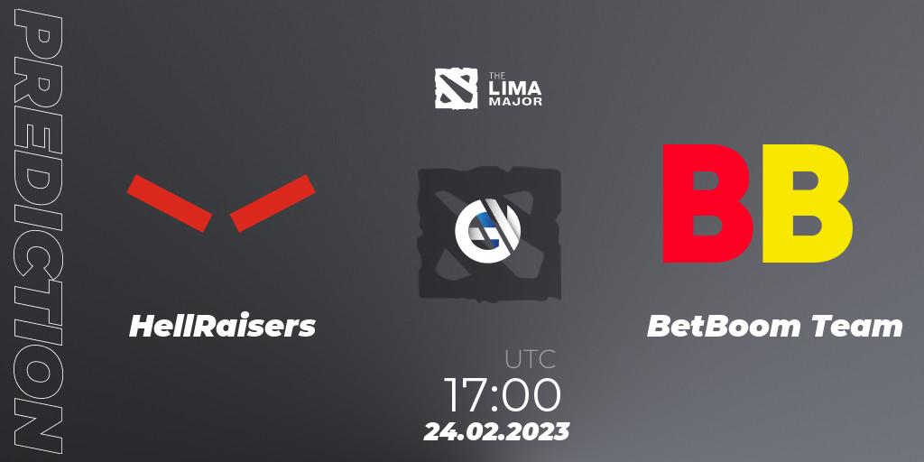 Pronóstico HellRaisers - BetBoom Team. 24.02.2023 at 17:34, Dota 2, The Lima Major 2023