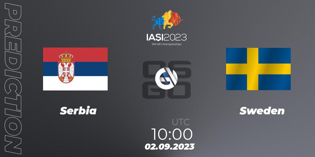 Pronóstico Serbia - Sweden. 02.09.2023 at 09:30, Counter-Strike (CS2), IESF World Esports Championship 2023