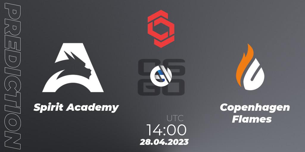 Pronóstico Spirit Academy - Copenhagen Flames. 28.04.23, CS2 (CS:GO), CCT Central Europe Series #6