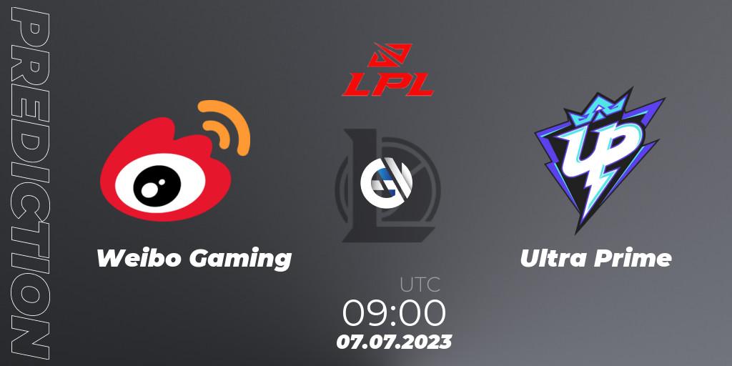 Pronóstico Weibo Gaming - Ultra Prime. 07.07.23, LoL, LPL Summer 2023 Regular Season