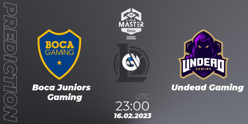 Pronóstico Boca Juniors Gaming - Undead Gaming. 16.02.2023 at 23:00, LoL, Liga Master Opening 2023 - Group Stage