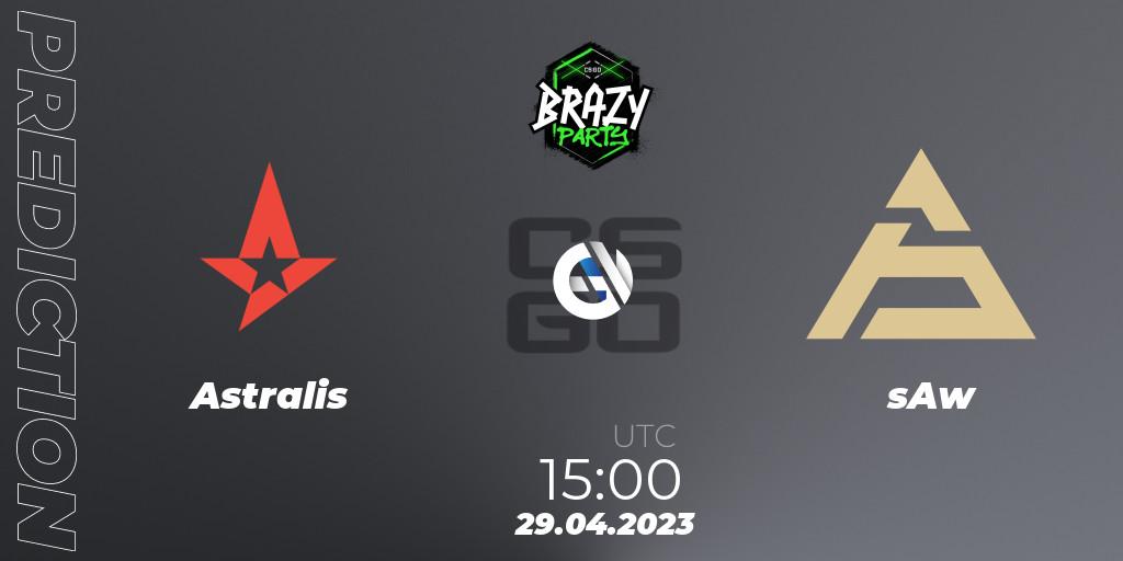 Pronóstico Astralis - sAw. 29.04.2023 at 15:35, Counter-Strike (CS2), Brazy Party 2023