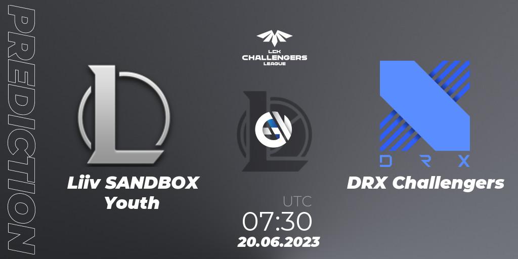 Pronóstico Liiv SANDBOX Youth - DRX Challengers. 20.06.23, LoL, LCK Challengers League 2023 Summer - Group Stage