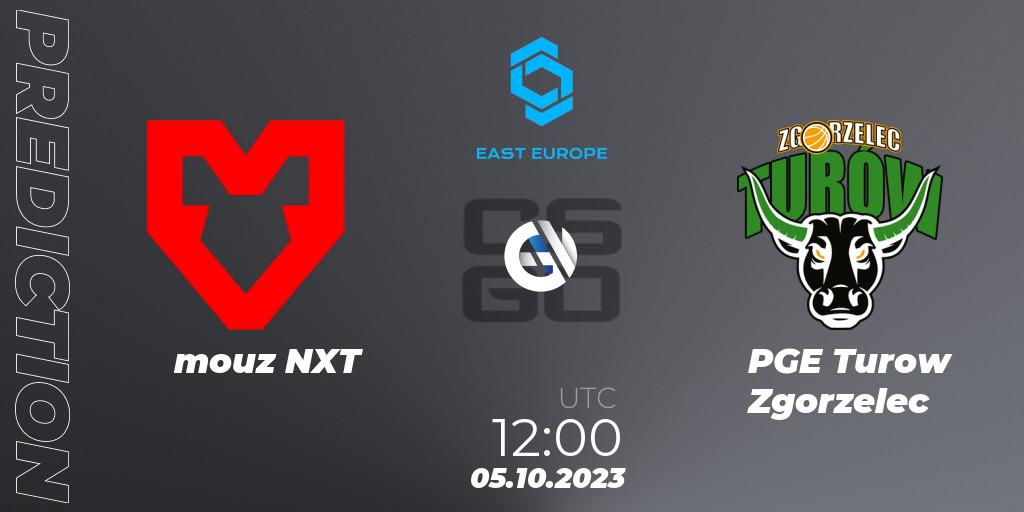 Pronóstico mouz NXT - PGE Turow Zgorzelec. 05.10.2023 at 12:00, Counter-Strike (CS2), CCT East Europe Series #3: Closed Qualifier