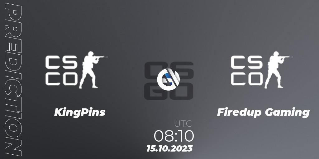 Pronóstico Kingpins - Firedup Gaming. 15.10.23, CS2 (CS:GO), Dust2 India 1xBet Masters 3
