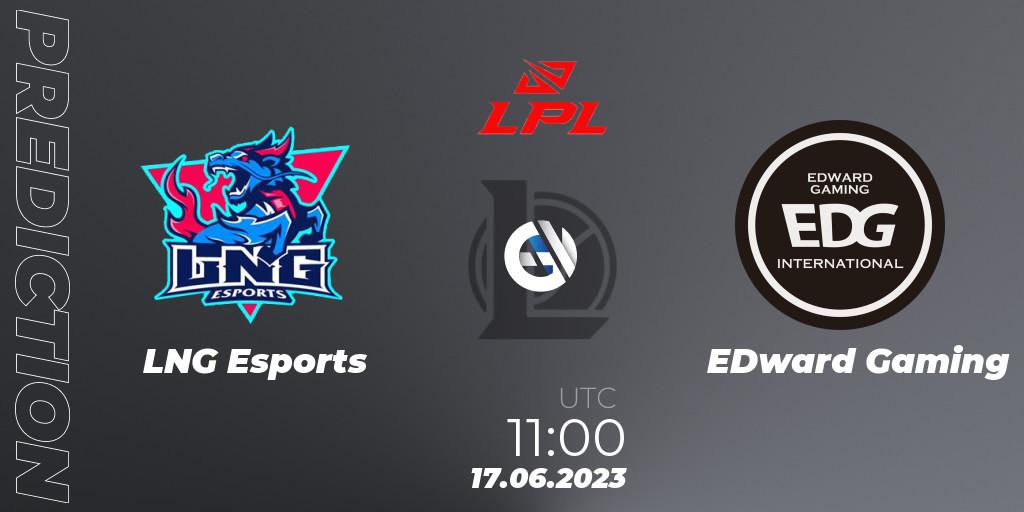Pronóstico LNG Esports - EDward Gaming. 17.06.23, LoL, LPL Summer 2023 Regular Season