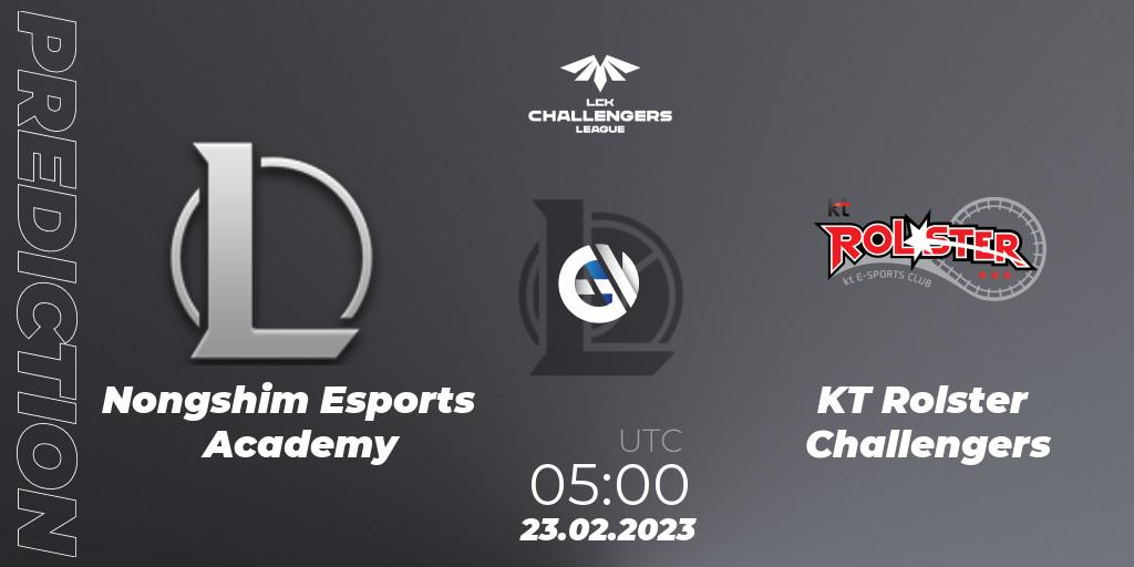 Pronóstico Nongshim Esports Academy - KT Rolster Challengers. 23.02.2023 at 05:00, LoL, LCK Challengers League 2023 Spring