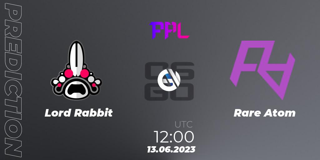 Pronóstico Lord Rabbit - Rare Atom. 13.06.23, CS2 (CS:GO), Perfect World Arena Premier League Season 4
