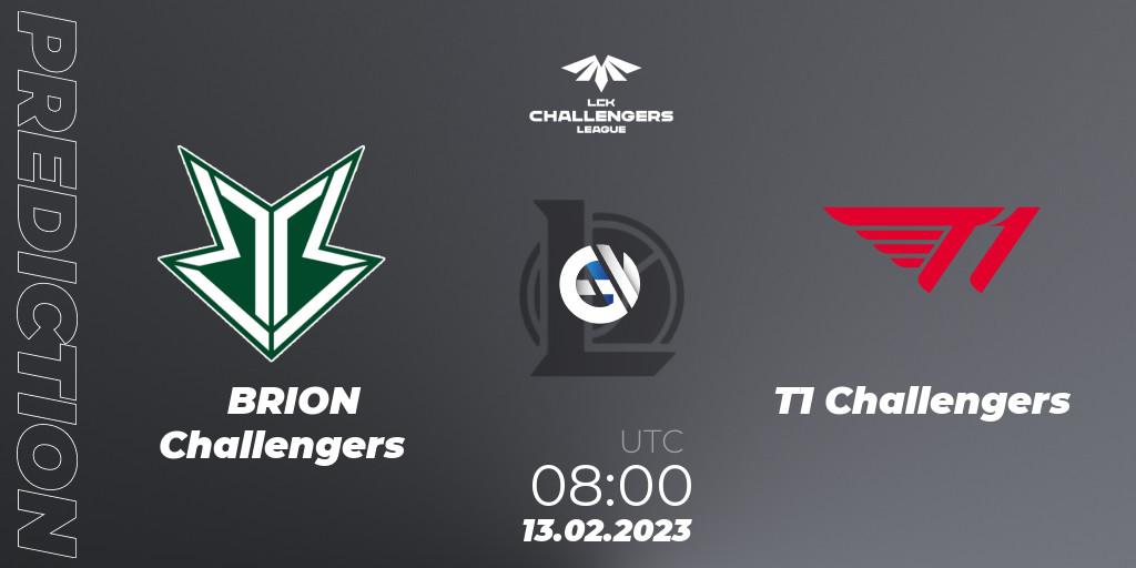 Pronóstico Brion Esports Challengers - T1 Challengers. 13.02.2023 at 07:20, LoL, LCK Challengers League 2023 Spring