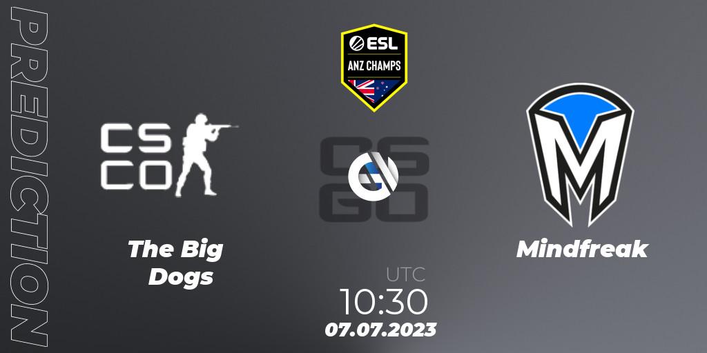 Pronóstico The Big Dogs - Mindfreak. 07.06.23, CS2 (CS:GO), ESL ANZ Champs Season 16