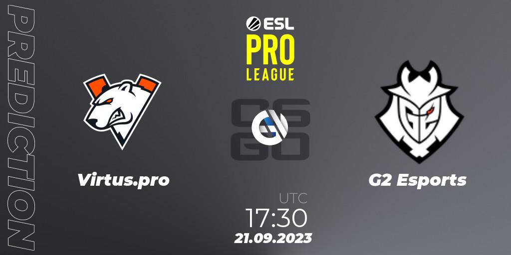 Pronóstico Virtus.pro - G2 Esports. 21.09.23, CS2 (CS:GO), ESL Pro League Season 18