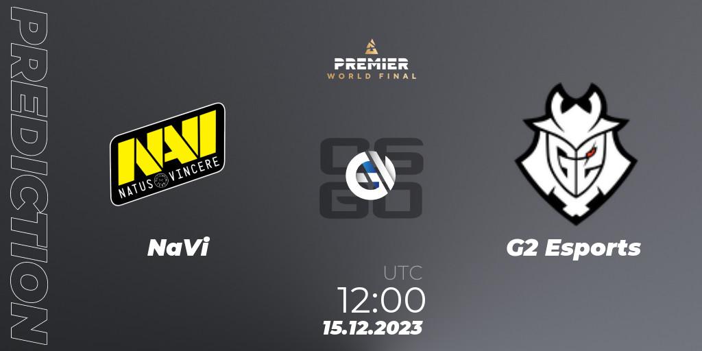 Pronóstico NaVi - G2 Esports. 15.12.23, CS2 (CS:GO), BLAST Premier World Final 2023