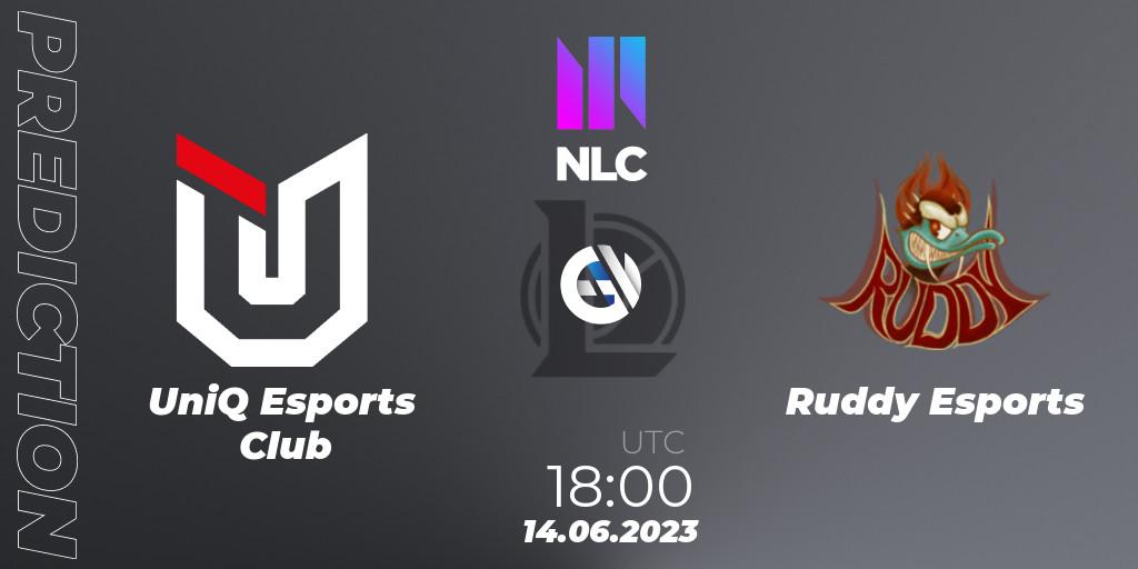 Pronóstico UniQ Esports Club - Ruddy Esports. 14.06.2023 at 18:00, LoL, NLC Summer 2023 - Group Stage