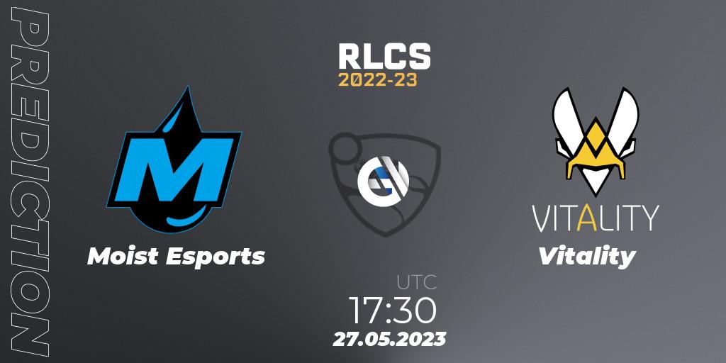 Pronóstico Moist Esports - Vitality. 27.05.2023 at 17:30, Rocket League, RLCS 2022-23 - Spring: Europe Regional 2 - Spring Cup