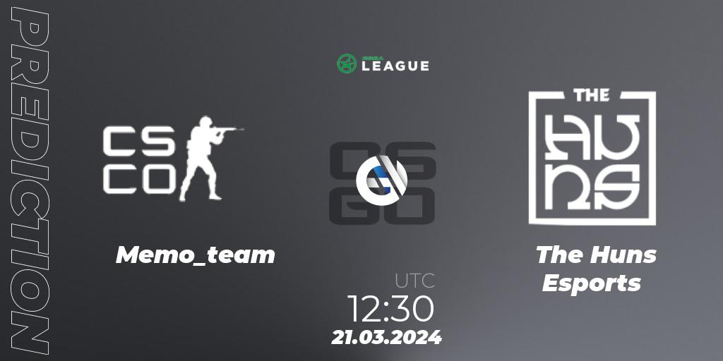 Pronóstico Memo_team - The Huns Esports. 21.03.2024 at 12:30, Counter-Strike (CS2), ESEA Season 48: Open Division - Asia