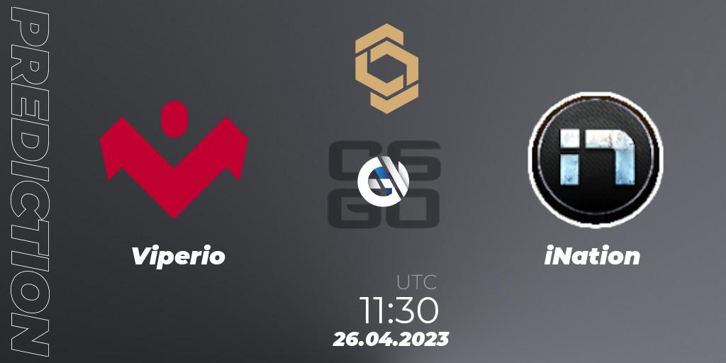 Pronóstico Viperio - iNation. 26.04.2023 at 11:30, Counter-Strike (CS2), CCT South Europe Series #4