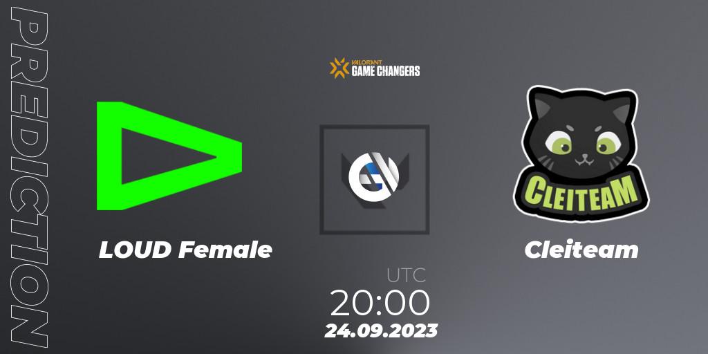 Pronóstico LOUD Female - Cleiteam. 24.09.23, VALORANT, VCT 2023: Game Changers Brazil Series 2