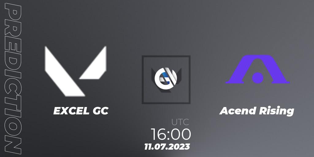 Pronóstico EXCEL GC - Acend Rising. 11.07.2023 at 16:10, VALORANT, VCT 2023: Game Changers EMEA Series 2 - Group Stage