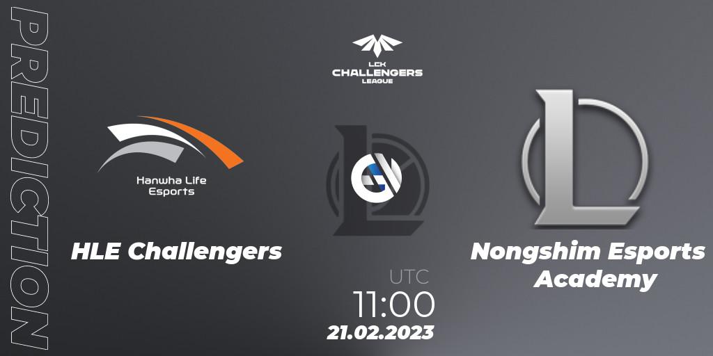 Pronóstico Hanwha Life Challengers - Nongshim Esports Academy. 21.02.2023 at 11:00, LoL, LCK Challengers League 2023 Spring