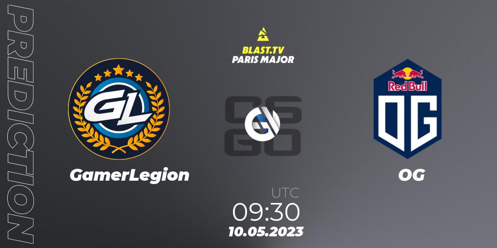 Pronóstico GamerLegion - OG. 10.05.2023 at 09:30, Counter-Strike (CS2), BLAST Paris Major 2023 Challengers Stage