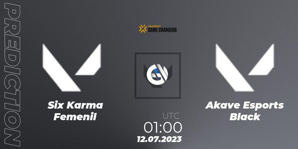 Pronóstico Six Karma Femenil - Akave Esports Black. 12.07.2023 at 01:00, VALORANT, VCT 2023: Game Changers Latin America North
