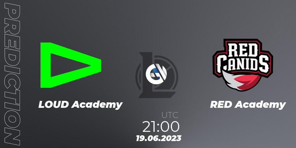 Pronóstico LOUD Academy - RED Academy. 19.06.2023 at 21:00, LoL, CBLOL Academy Split 2 2023 - Group Stage