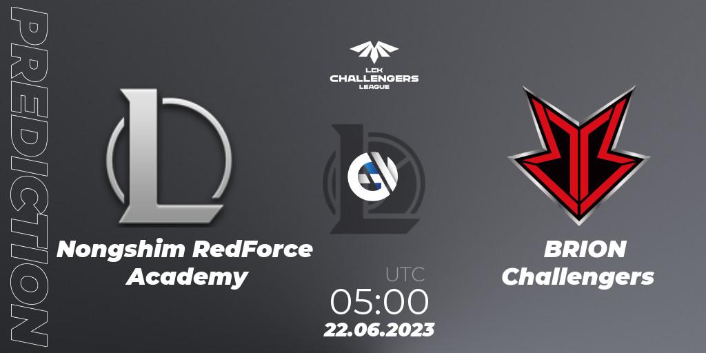 Pronóstico Nongshim RedForce Academy - BRION Challengers. 22.06.23, LoL, LCK Challengers League 2023 Summer - Group Stage