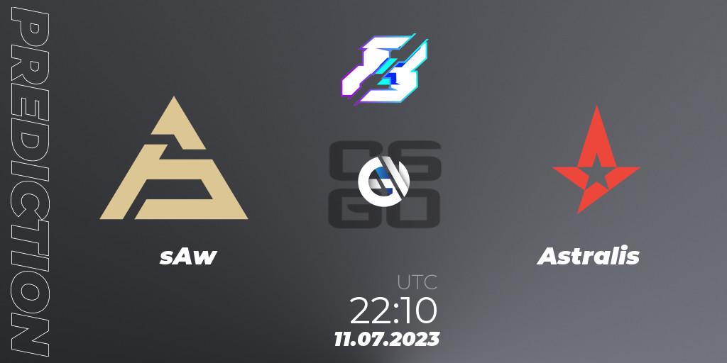 Pronóstico sAw - Astralis. 11.07.2023 at 22:10, Counter-Strike (CS2), Gamers8 2023 Europe Open Qualifier 2