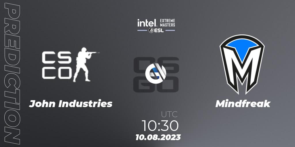 Pronóstico John Industries - Mindfreak. 10.08.2023 at 10:30, Counter-Strike (CS2), IEM Sydney 2023 Oceania Open Qualifier 1