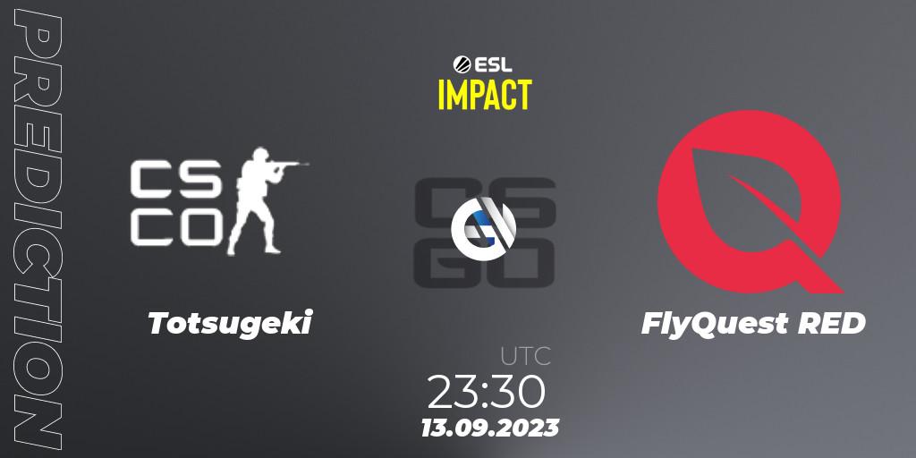 Pronóstico Totsugeki - FlyQuest RED. 13.09.2023 at 23:30, Counter-Strike (CS2), ESL Impact League Season 4: North American Division
