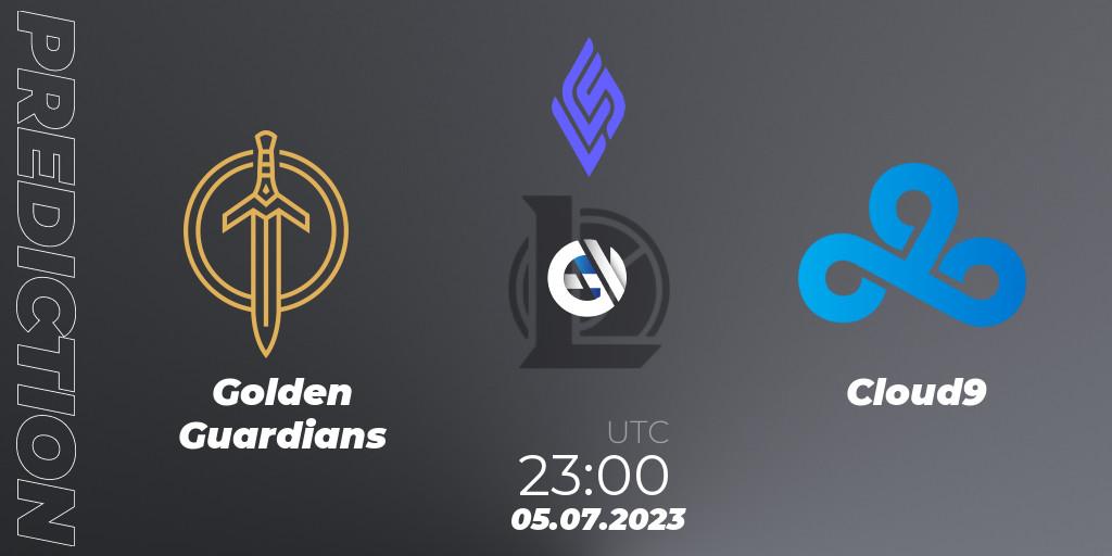 Pronóstico Golden Guardians - Cloud9. 06.07.2023 at 00:00, LoL, LCS Summer 2023 - Group Stage