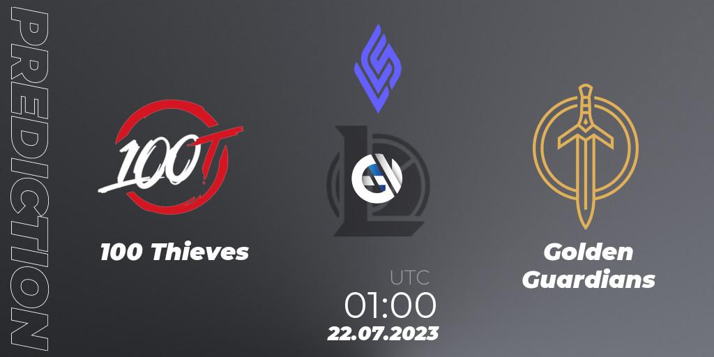 Pronóstico 100 Thieves - Golden Guardians. 22.07.23, LoL, LCS Summer 2023 - Group Stage