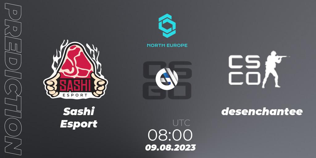Pronóstico Sashi Esport - desenchantee. 09.08.2023 at 08:00, Counter-Strike (CS2), CCT North Europe Series #7: Closed Qualifier