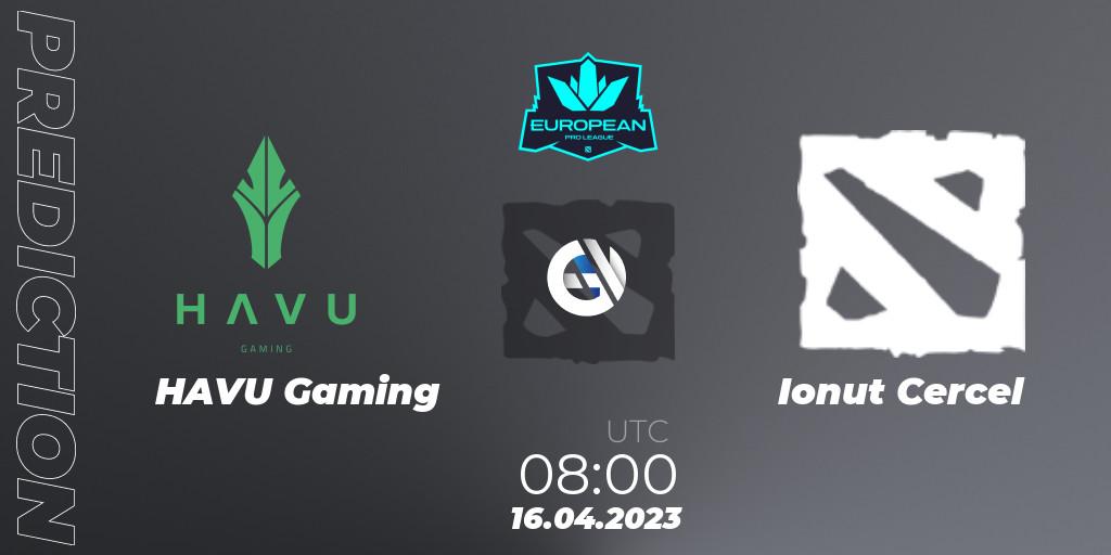 Pronóstico HAVU Gaming - Ionut Cercel. 22.04.2023 at 08:03, Dota 2, European Pro League Season 8